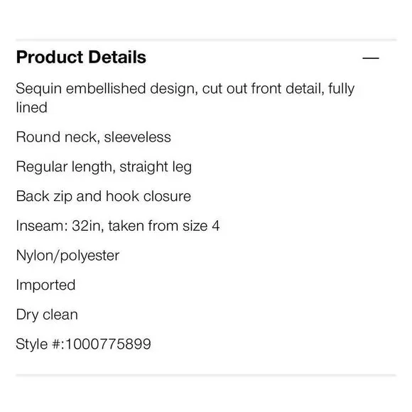 Sho by Tadashi Shoji Sleeveless Metallic Jumpsuit with Cut Out Size 14 - Picture 3 of 3